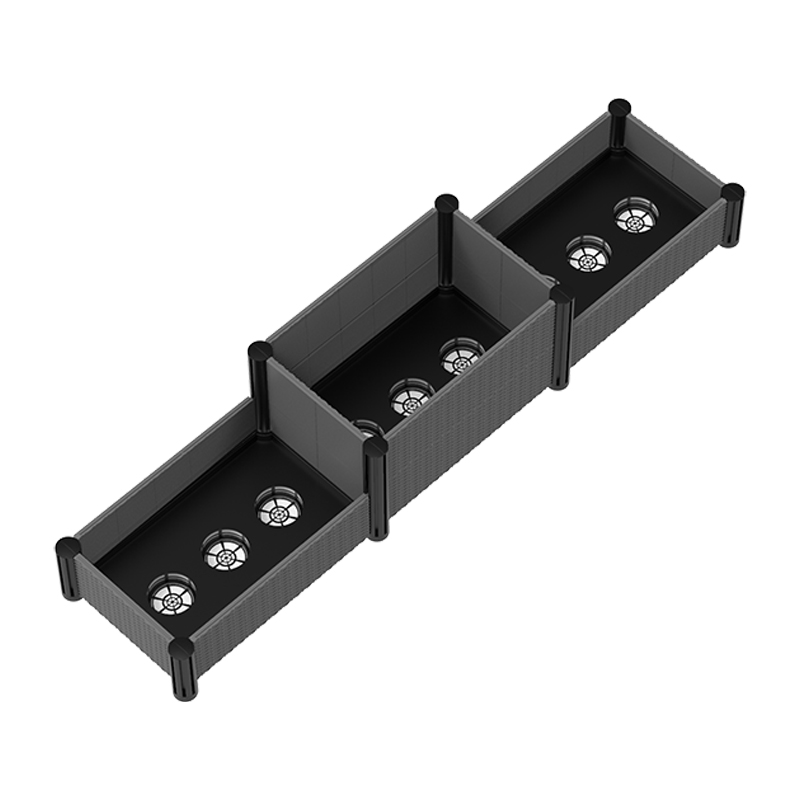 Imitiertes Rattan-Kunststoff-Gartenbett 4x 15cm pos BGB3U1503030