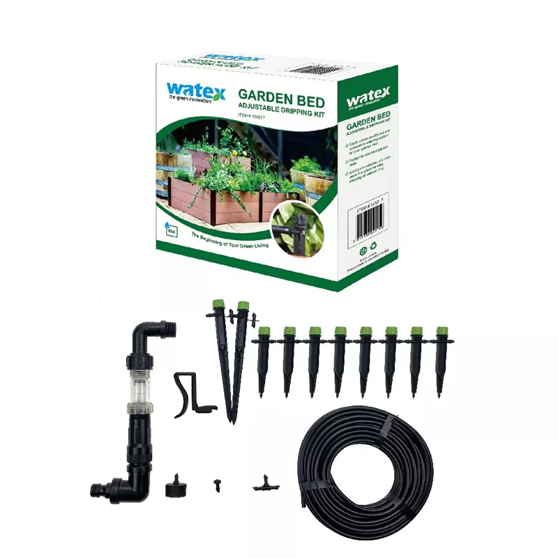 Verstellbares Tropfset für Gartenbetten